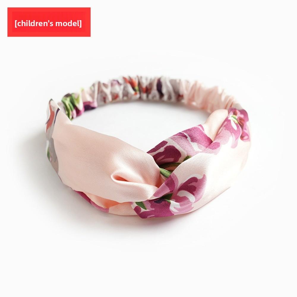 Satin Elastic Crossed Headband Geranium Ladies Hair Accessories Girls Headband
