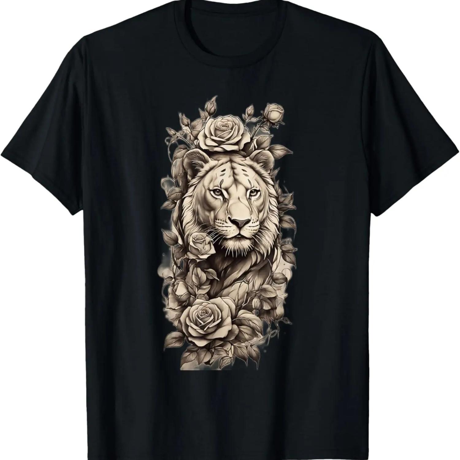 

Lioness Rose Elegance Shoulder Sketch Tee Collection XXXXXL чорний