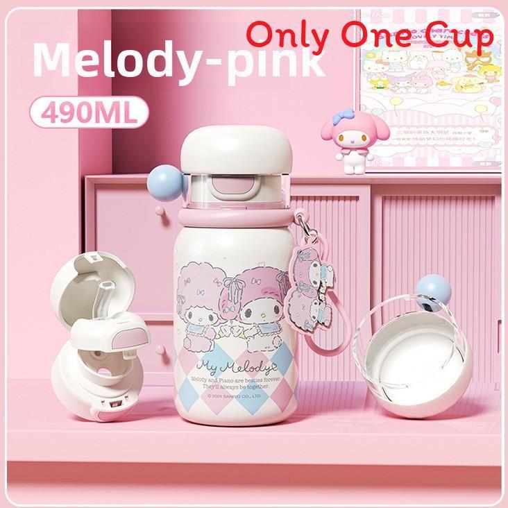 Sanrio My Melody Kids Insulated Water Bottle With Lock And Carry Handle For School Use