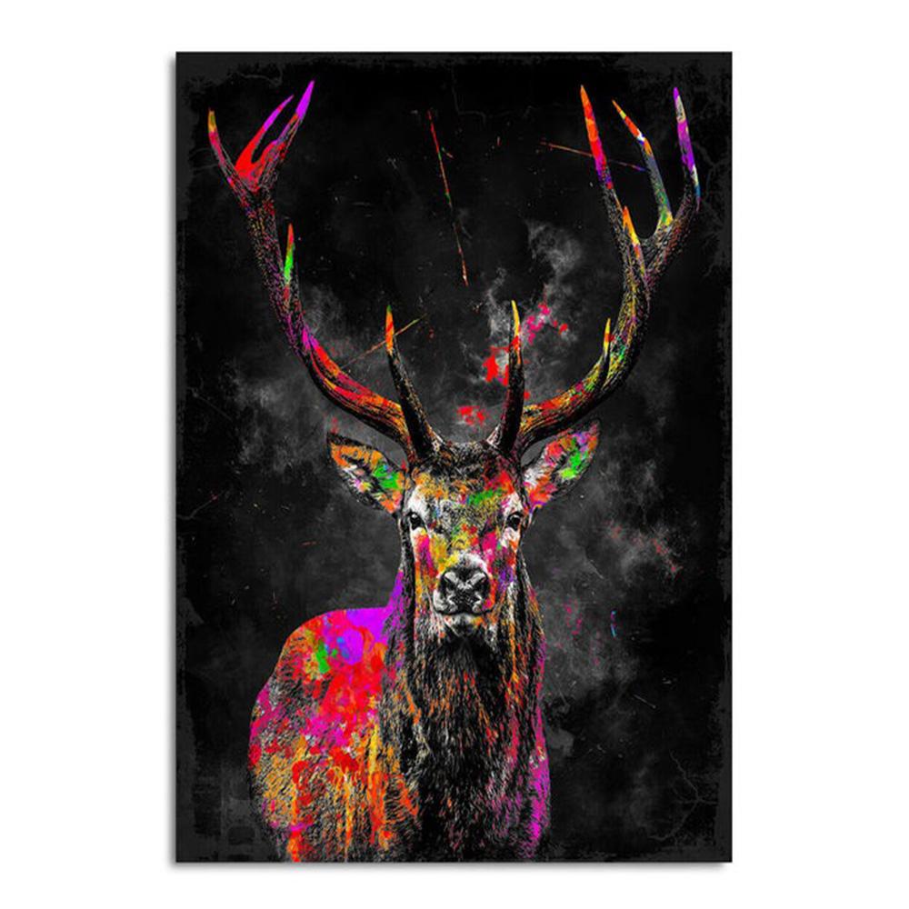 Graffiti Abstraktní Zvířecí Nástěnný Plakát Barevný Lev Slon Bytový dekor Obraz na plátně Nástěnná malba Dekorace obývacího pokoje