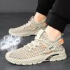2025 summer new men's platform dad shoes student breathable mesh casual sports shoes live bag head men's shoes