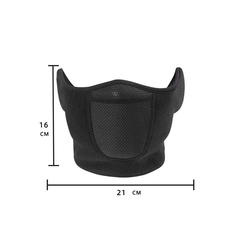 Outdoor Motorcycle Cycling Antifreeze Head Cover Winter Skiing Half Face Protection Warm Ear Mask Fleece Windproof Face Mask