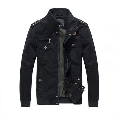 Men's Spring/Autum Long Sleeved Jackets Coat Casual Jackets Zipper Military Army Pilots Military