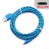 2.4A Micro USB Cable 0.5m/1m/2m/3m Data Sync USB Charge Cable For Samsung Huawei Xiaomi Android Nylon Braided Microusb Data Cord