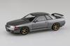 Aoshima Bunka Kyozai Rakupura Snap Kit Nissan R32 Skyline Custom Wheel Gray Scale Plastic Model Kit Co., Ltd. (AOSHIMA) No. 14CU-GG GT-R (Gunmetal