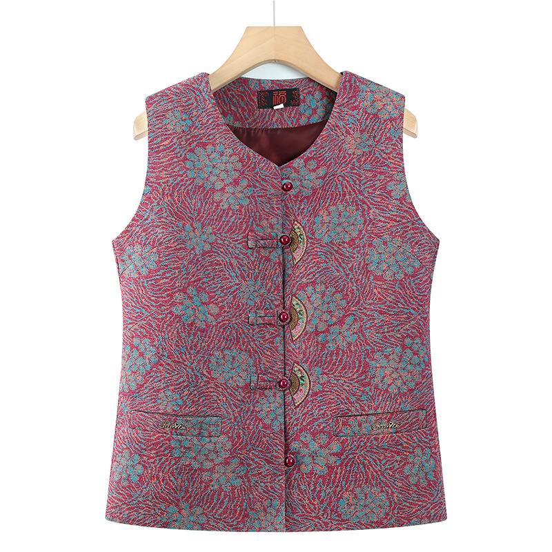 

Stylish Vests for Seniors: Grandma s Spring & Autumn Shawl, Autumn Wear, Mother s Jacket Vest for Men & Women 4XL красный