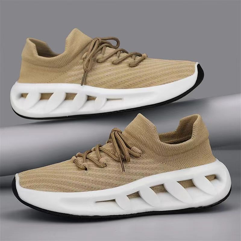 Men's Lightweight Athletic Running Walking Gym Shoes Casual Fashion Sneakers Tennis Walking Sneakers Knitted Mesh Breathable Sport Shoes for Male