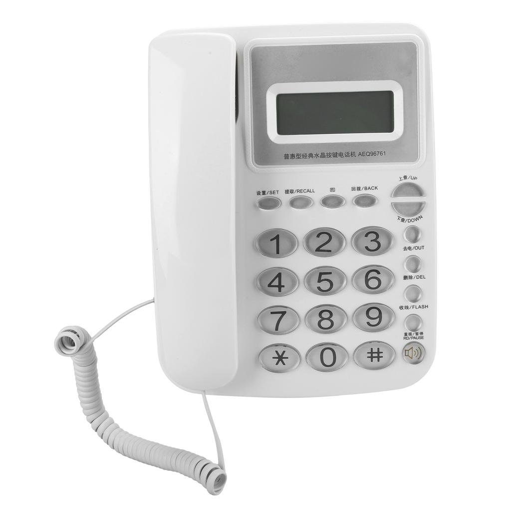 AEQ96761 Kristallknöpfe Haushalt Büro Heimtelefon Festnetz-Telefon Ausrüstung Weiß