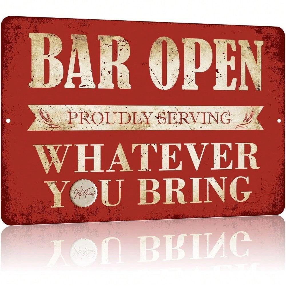 

Vintage Metal Poster for Wall Decor - Beer Bar Sign Dad Gift