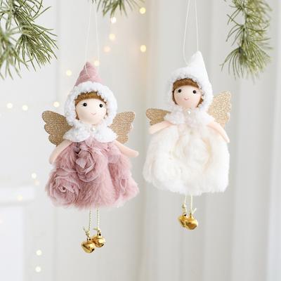 Angel Doll Prop Christmas Tree Hanging Drop Ornaments Hanging Pendant Xmas Angel Girl Doll Pendant Party Gift Cloth Wing