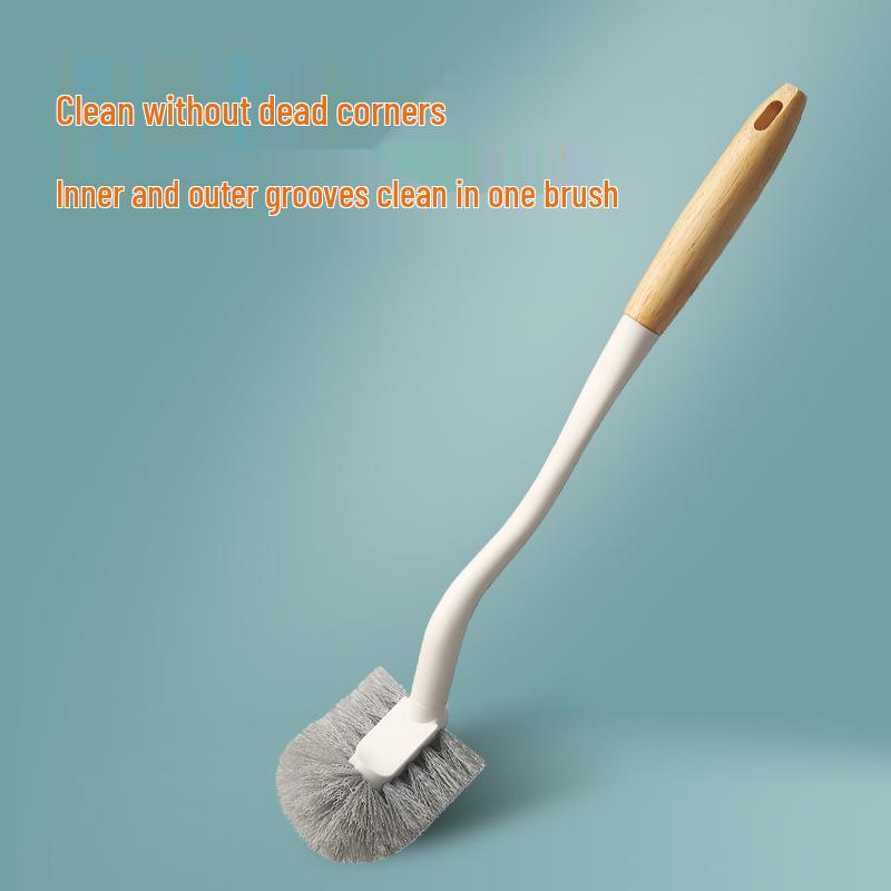 Wooden Handle Elbow Toilet Cleaner Brush