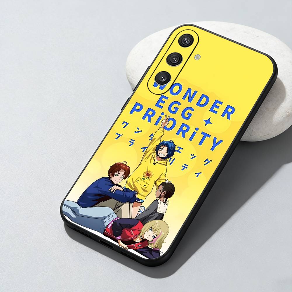 

WEP Anime W-Wonder Egg P-Priority Phone Case For Samsung Galaxy A73,A72,A71,A70,A52,A51 Others Soft Black Cover Samsung a22 5g