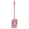 Durable Long-Handled Toilet Brush Set with Soft Bristles and Stand