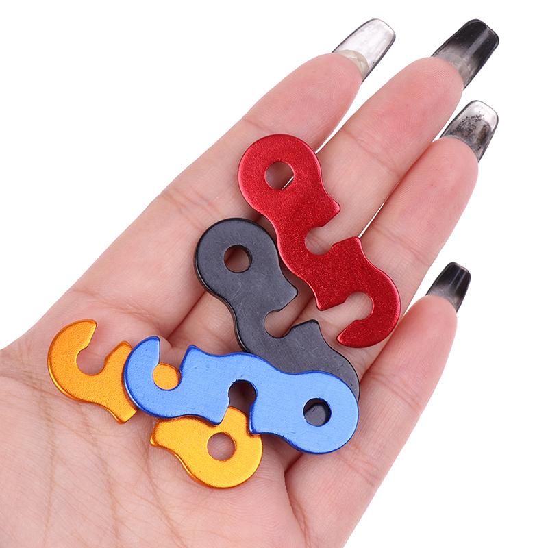 10Pcs Adjustable Camping Tent Cord Rope Buckle S Type Tensioners Fastener Kit