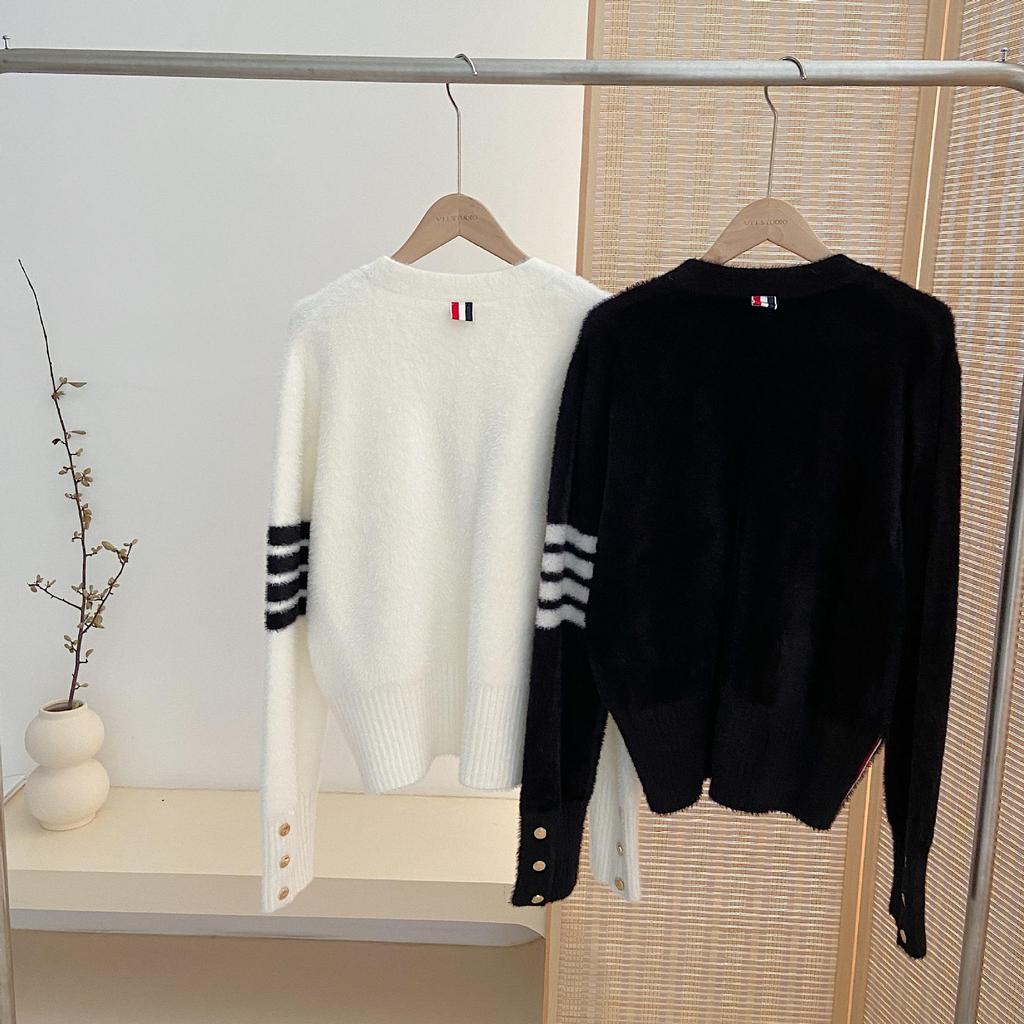 Mink Velvet Knitted Sweater - Women's Autumn/Winter Lazy Style Loose Cardigan