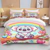 10 Size Cartoon Koala Print 3PCS 1Quilt Cover 2Pillow Cases Bedding Set Duvet Set Comforter Bed Set Queen King Size Home Textile
