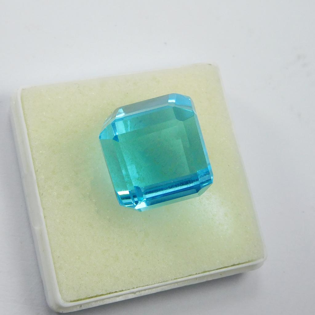 52.50 Ct Lab-Created Blue Sapphire Cube Cut CERTIFIED Gemstone Best For Gifting M-1027-Ra