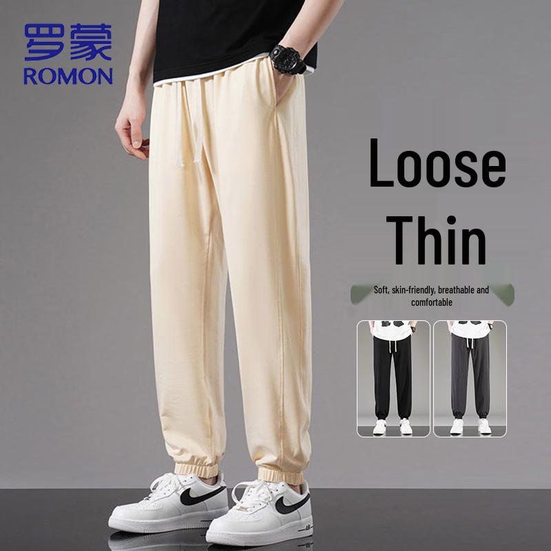 ROMON Men s Ice Silk Quick-Dry Casual Joggers XL