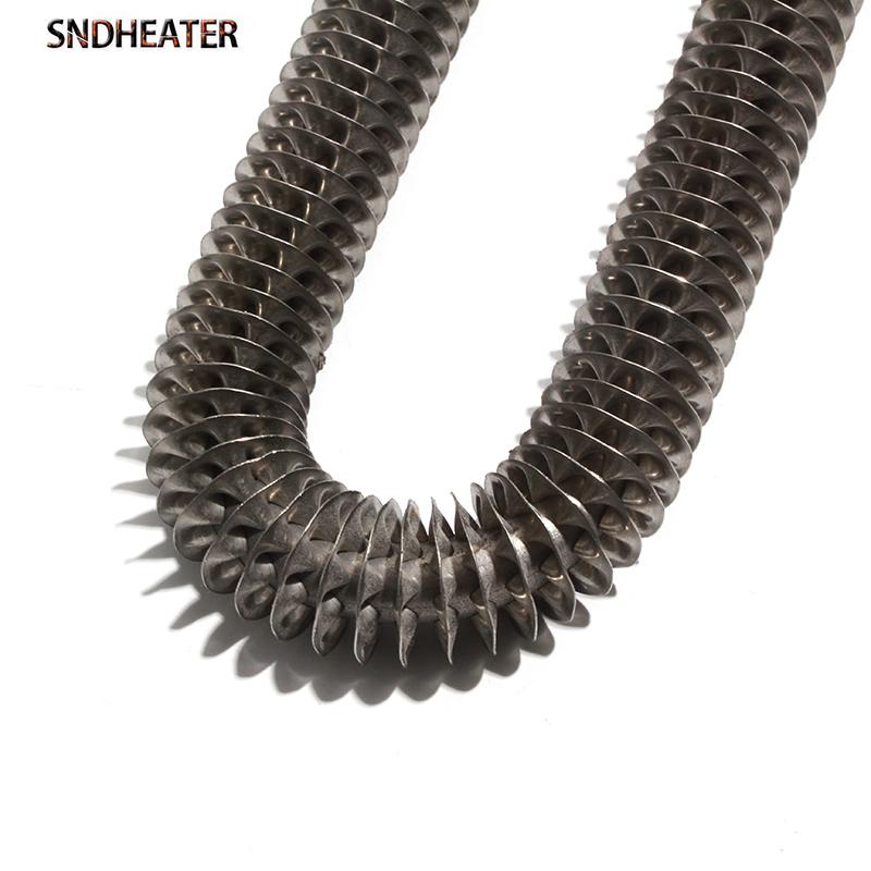 SNDHEATER Vzduchem sušený trubkový žebrovaný rychloohřívací kanál M18*25 110V 220V 1,5KW 2KW 2,5KW 3KW 3,5KW Větrací ohřívač pro chov zvířat