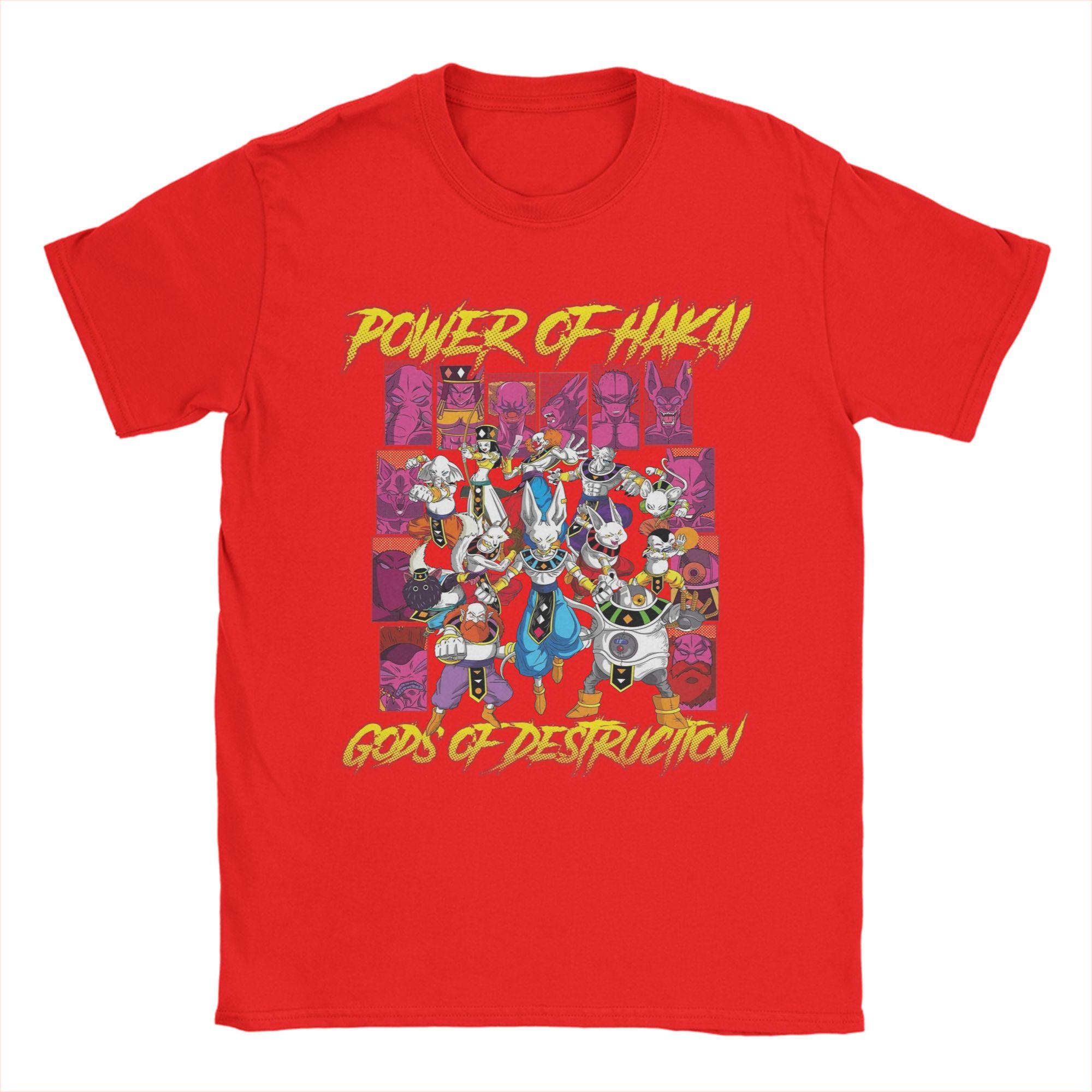 

Power of hakai DDragon Ball Super T Shirts Unisex Pure Cotton Novelty TShirts Crew Neck Tees Short Sleeve Clothing Gift Idea S