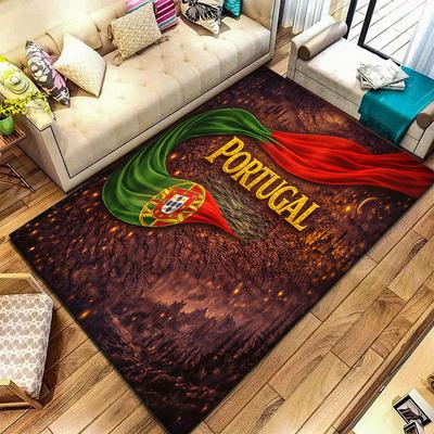 Portugal National Football Team Carpet Rug for Living Room Bedroom Home Sofa Decoration,Kids Play Non-slip Floor Mat
