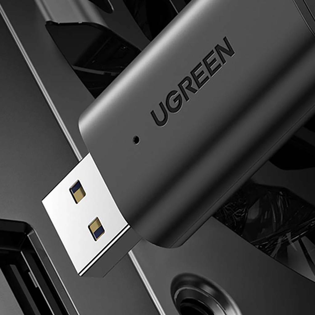 Ugreen Transmitter Sender / Receiver Bluetooth 5.1 Wireless Audio Adapter 3.5 Mm Mini Jack Black (Cm523 60300)
