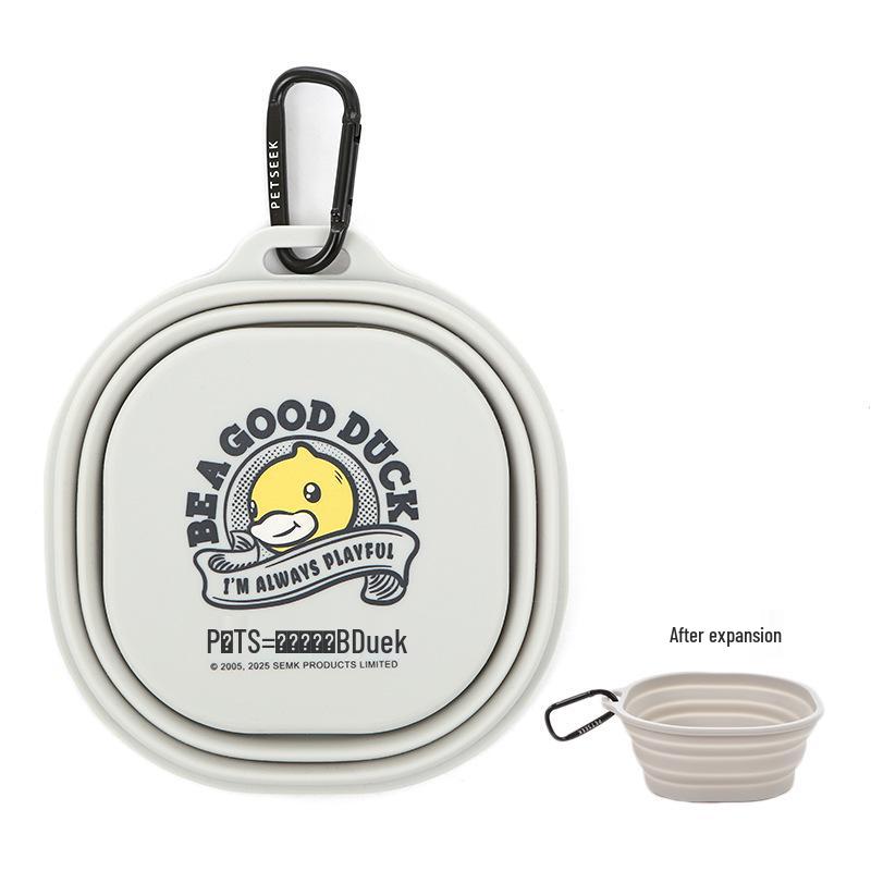 

Outdoor Portable Pet Bowl: Double Silicone Folding Bowl for Cats and Dogs - Ideal for Food and Water.