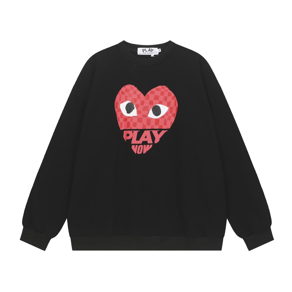 JB PLAY love Japanese fresh loose teen couple zipper hooded terry casual crew neck guard
