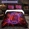 AC Milan Pattern 3?Pieces Bedding Set Soft Microfiber Duvet Cover with Pillow Cases for Bedroom