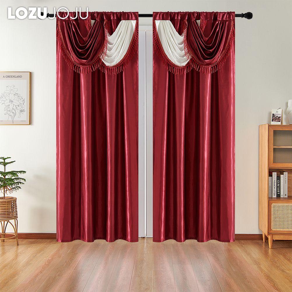 

1 шт. LOZUJOJU 70-80% затемняющие новогодние атмосферные шторы и шторы, новогодние украшения для гостиной, спальни, домашний декор