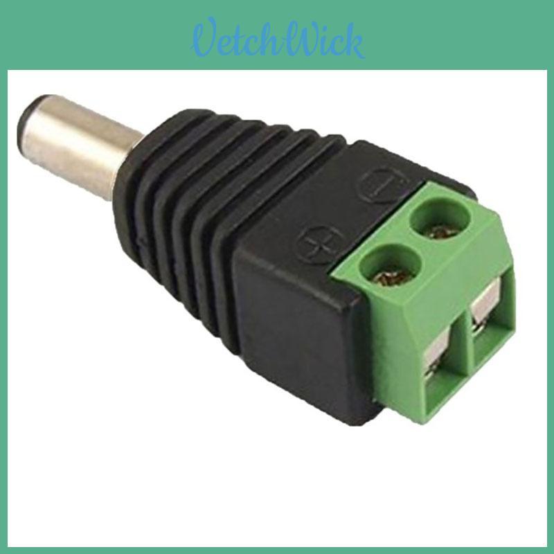 Premium Quality Male And Female 2.1x5.5 Mm Dc Power Plug Jack Adapter For Cctv Needs