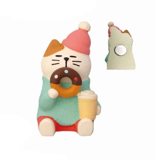 Japanese Cat Bread & Coffee Shop Resin Fridge Magnets – Cute Miniature Decor & Gift