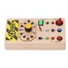 Wooden Board with LED Light Switches Voice Broadcast Hand Eye Coordination Sensory Toys Light