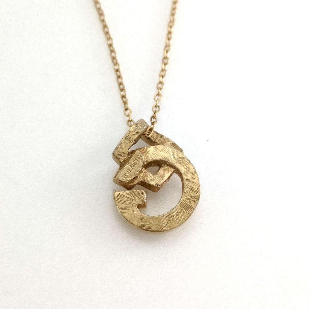 Used GIVENCHY G Logo Necklace Vintage