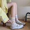 Ladies Spring and Summer Thin New Cartoon Mesh Pure To Wind Tube Stack Socks