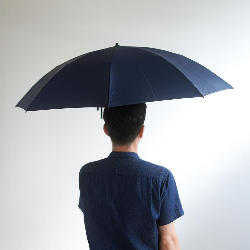 Komiya Shoten Folding Can Be Carried Without Can Be Used Like a Long and Ultra Double Umbrella, Folding, Umbrella, Men's Women's, Durable,