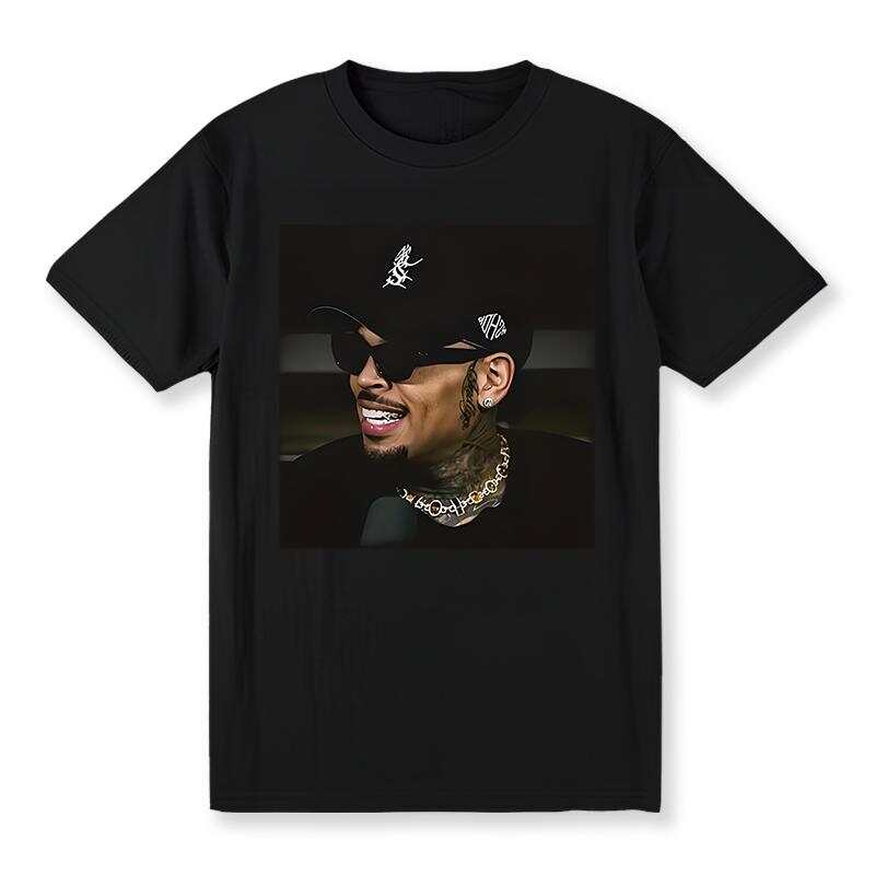 

Черная Унисекс Футболка с Принтом Chris Brown, Самая Продаваемая Унисекс Футболка Музыкальной Звезды S