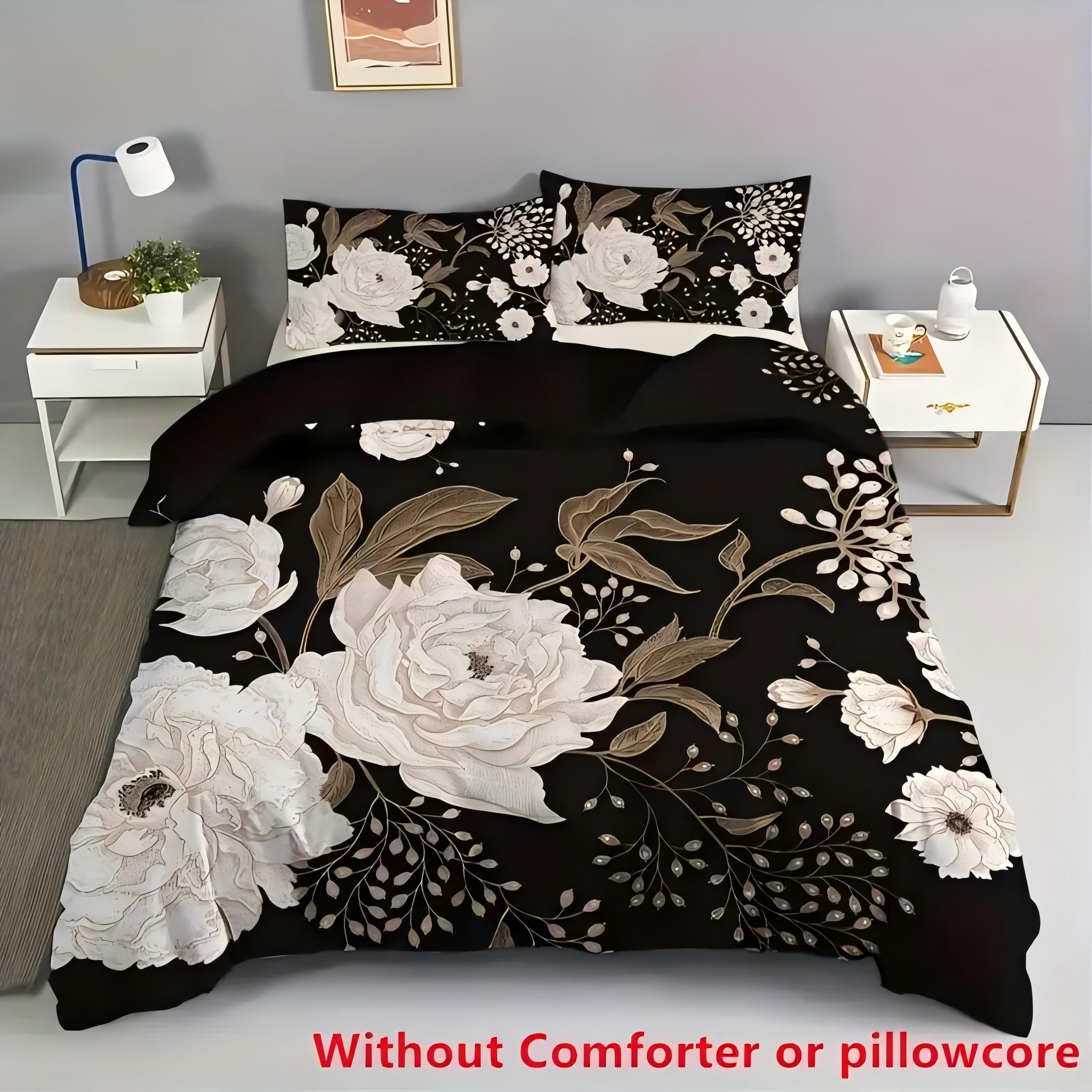 

Classic Floral Patter 3D Printed Quilt Cover Retro Elegant Home Textiles Soft Duvet Cover Pillowcases Spring Theme Bedding Set EU single(135x200cm)