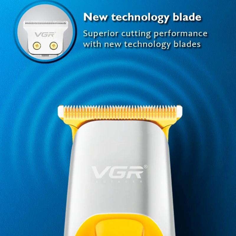 VGR 277 Electric Hair Clipper Rechargeable Portable Home Appliance Care Barber Trimmer for Men LCD USB Salon Blade Waterproof and Long-lasting