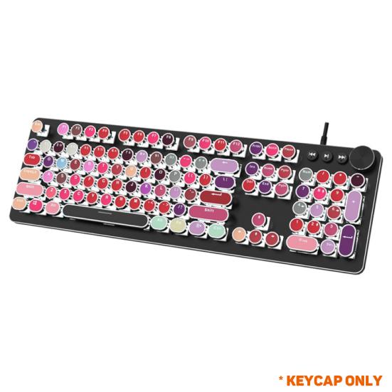 104Pcs/Set PBT Universal Cap Keycaps for Round Key Cherry MX Mechanical Keyboard