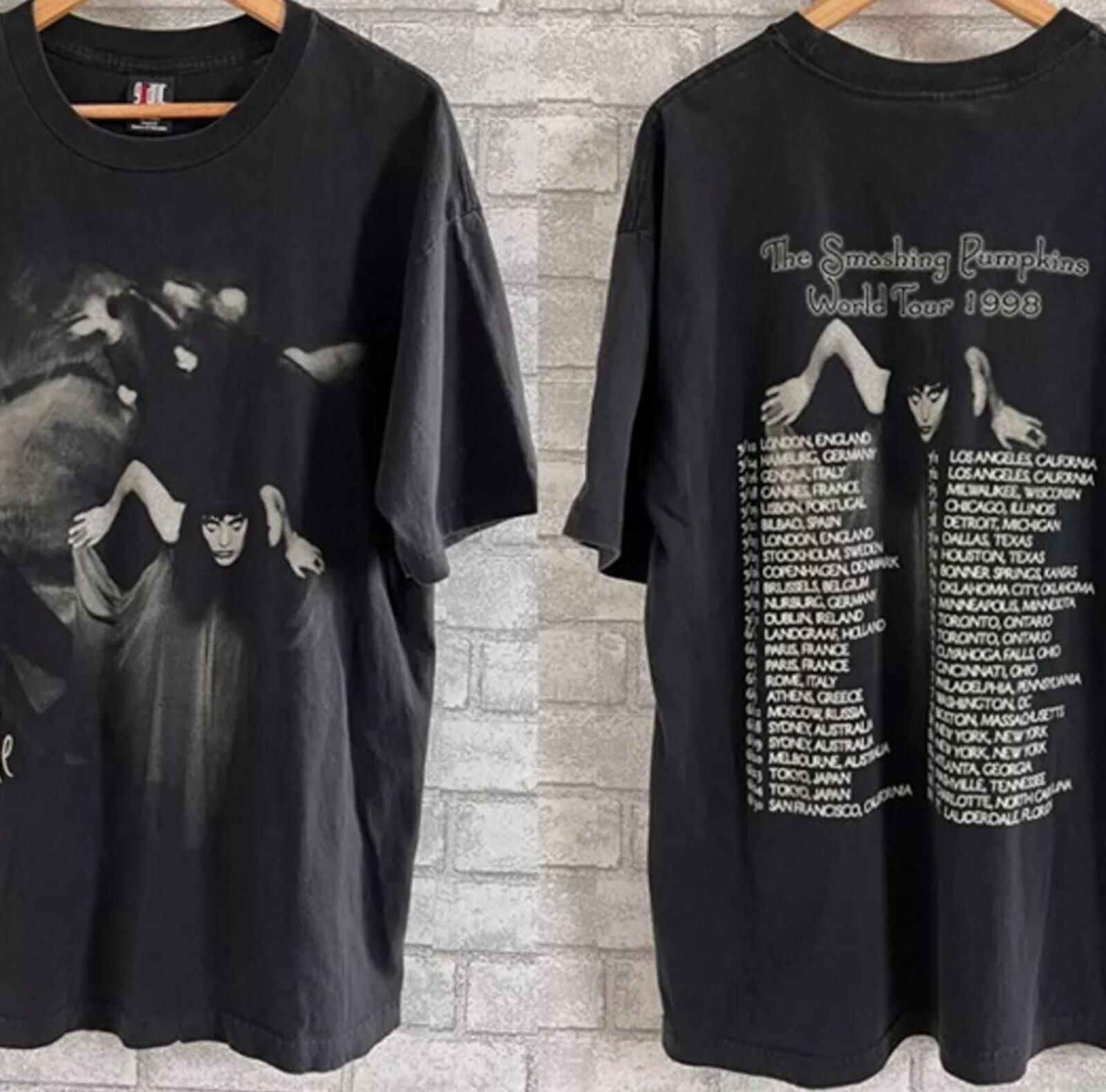 90s The Smashing Pumpkins Adore Albums 2 sided black T-shirt Unisex S