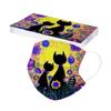 10PC Adult Flowers Cat Cartoons Printing Three-Layer Disposable Protective Mask