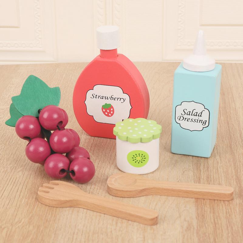 Wooden Pretend Play Food Kitchen Toys Classic Cutting Cooking Set Kids HousePlay Educational Imitation Game Toys for Girls Boys