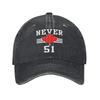 Never 51 Baseball Cap Sun Hip Hop Hunting Camping High Quality Washed Trucker Hat Unisex-Teens Vintage Print Snapback Cap