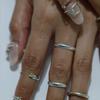 BRILLPIECE Mono Curve Nail Ring