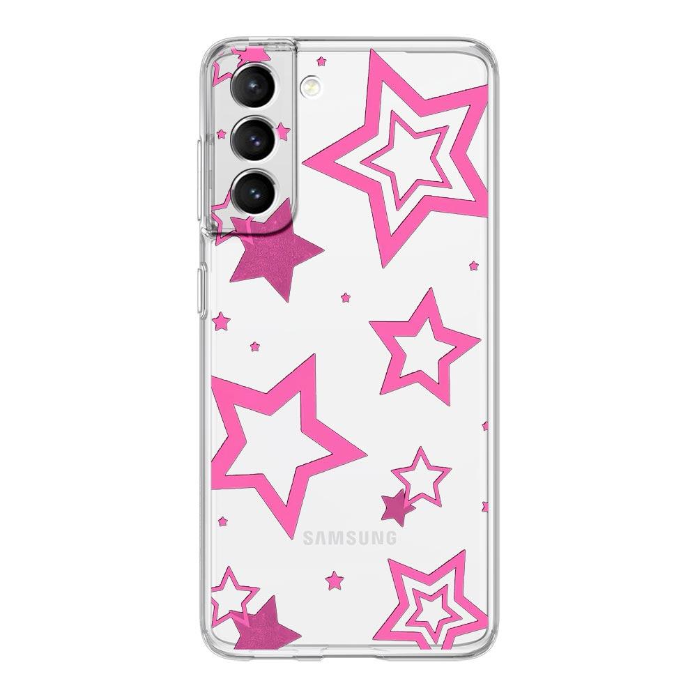 Phone Case For Samsung Galaxy S24 Ultra S23 FE S22 S20 S21 5G S10 S9 Plus S10E S8 Soft Silicone Clear Style Stars Pattern Cover