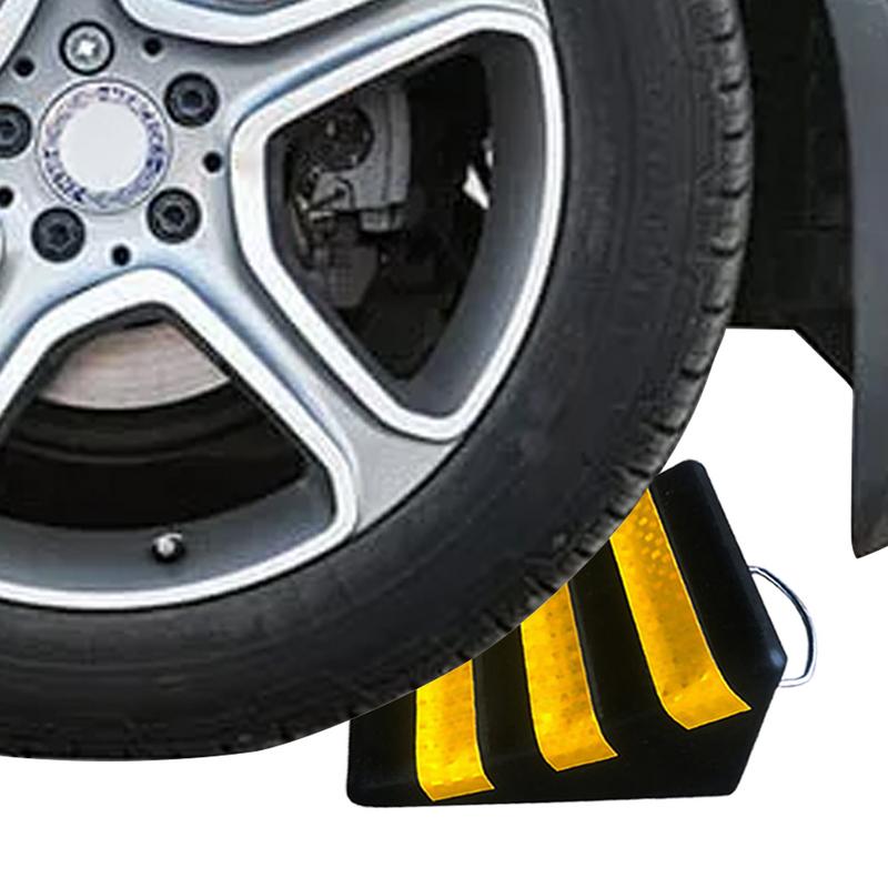 Anti-slip Auto Parking Wedges Car Stopper Tire Block Rubber Wheel Chock Support Pad Car Trailer Wheel Chock With Handles