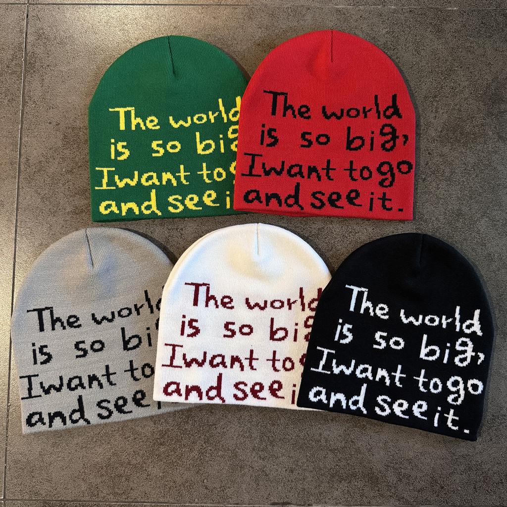 Letter Fashion Knit Cap For Unisex Winter Warmth And Windproof Sun Protection