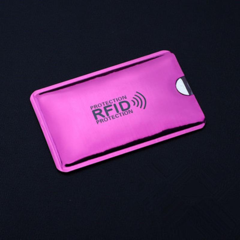 Hliníkový držák na karty s ochranou proti RFID - Kovové pouzdro blokující NFC pro ID a bankovní/kreditní karty