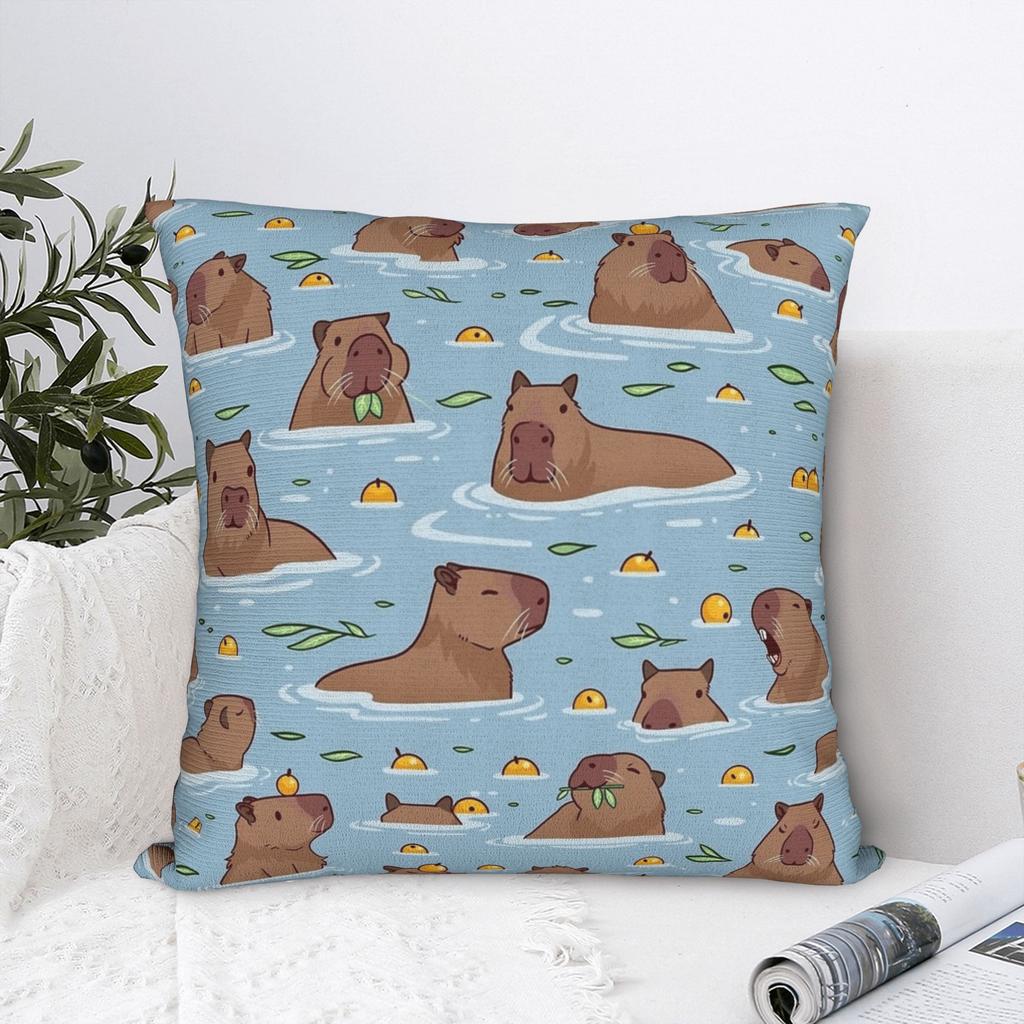 Kawaii Capybara Pillow Case Design Pillow Cover Novelty Pillowcases For Living Room Chair